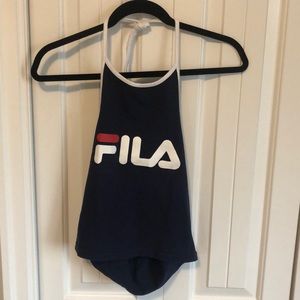 Fila open back halter top